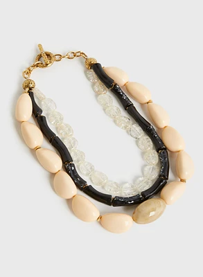 Three-Row Beaded Necklace