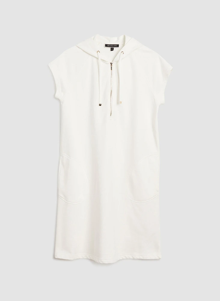 Short Sleeve Hooded Dress