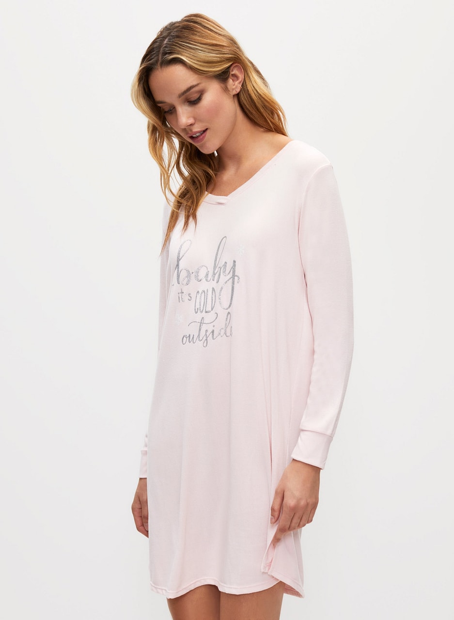 Text Print Nightgown