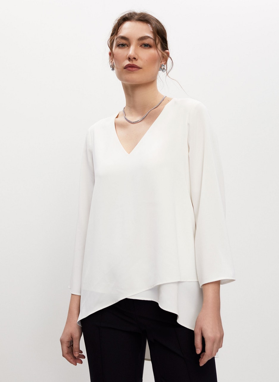 Layered Effect Asymmetric Blouse