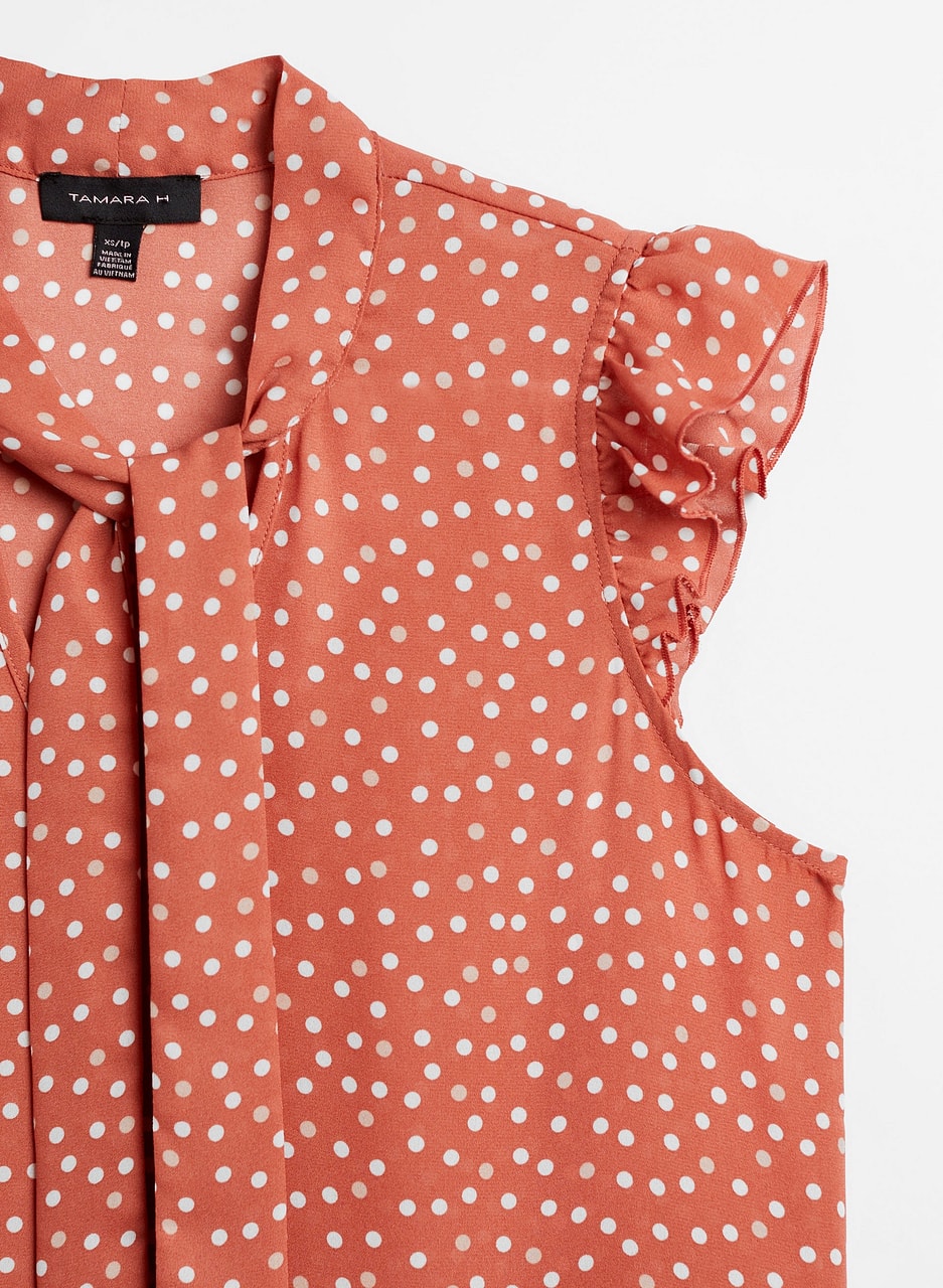 Polka Dot Print Blouse