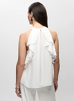 Sleeveless Ruffle Blouse