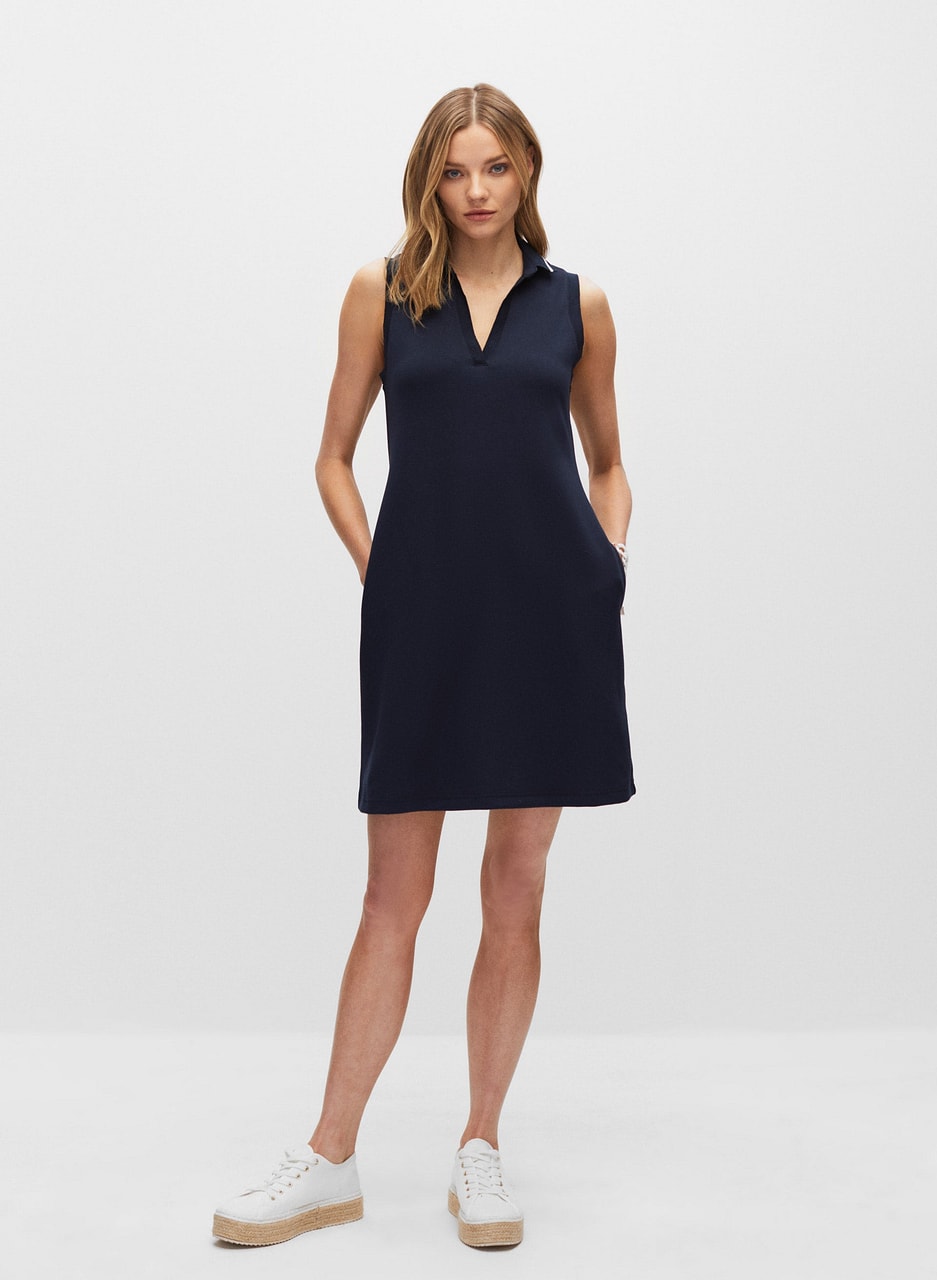 Sleeveless Polo Dress