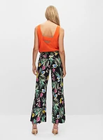 Tropical Print Palazzo Pants