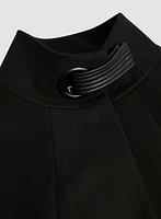 Belted Wool-Blend Cape