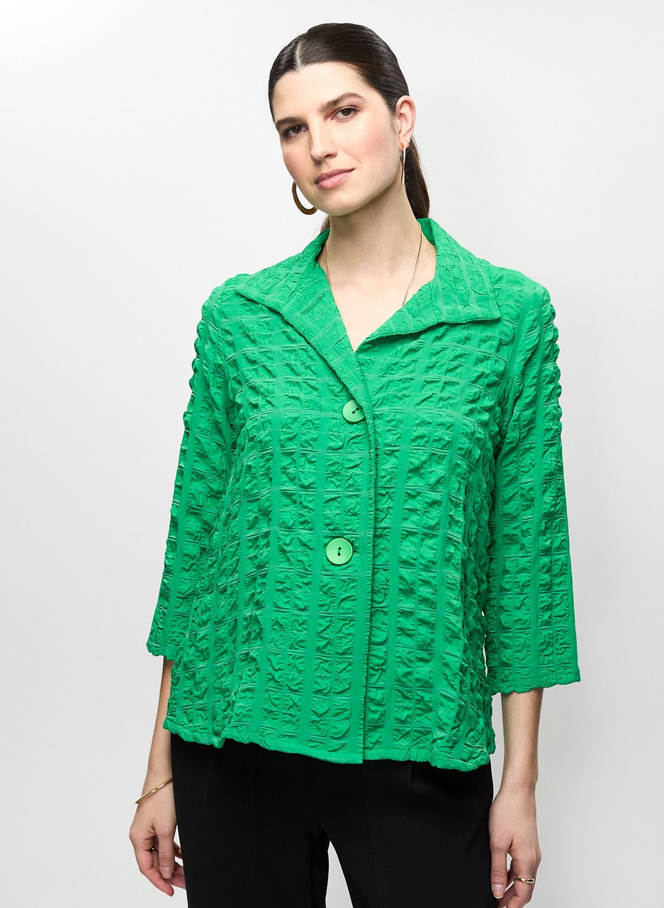 Joseph Ribkoff - Crinkled Buttoned Jacket