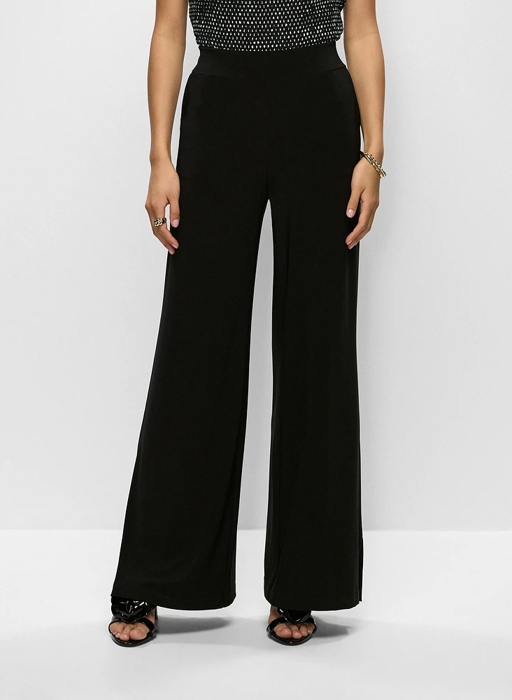 Wide Leg Pull-On Pants