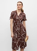 Abstract Print Dress