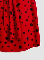 Polka Dot Tie Detail Blouse