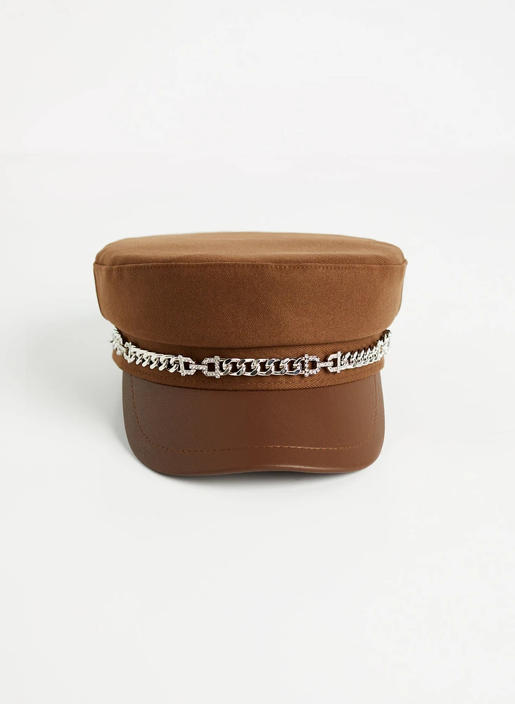 Chain Trim Detail Hat