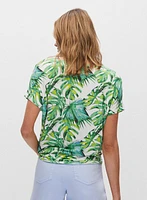 Palm Leaf Print Top