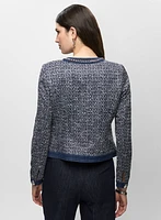 Denim Trim Bouclé Jacket