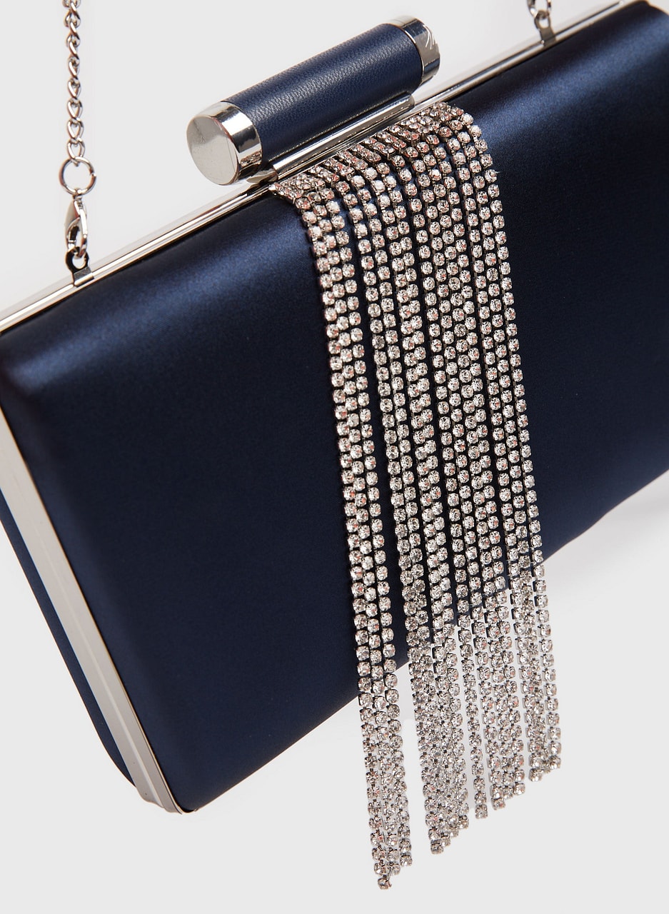 Crystal Detail Box Clutch