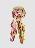 Floral Print Oblong Scarf