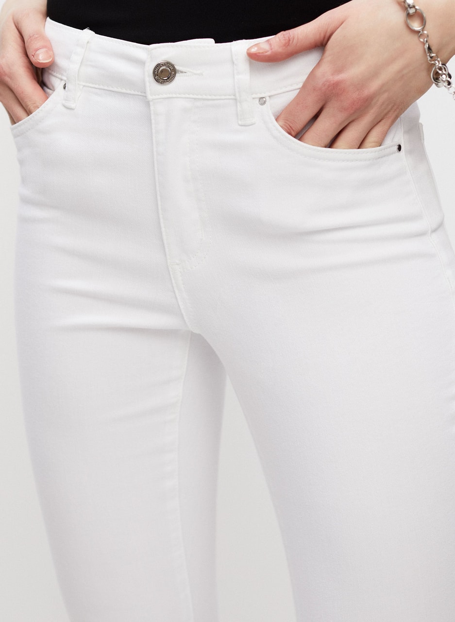 Stud Detail Denim Capris