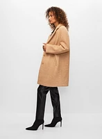 Textured Wool Blend Coat