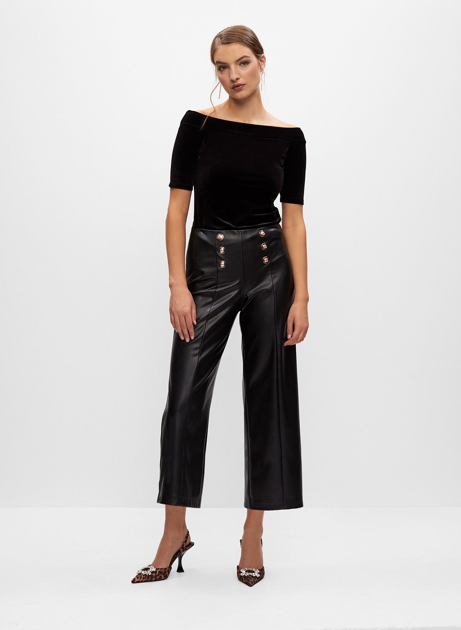 Velvet Off-the-Shoulder Top