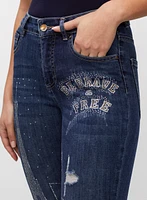 Frank Lyman - Embellished Slim Leg Jeans