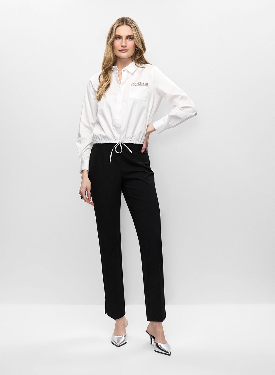 Rhinestone Detail Blouse & Ankle Length Pants