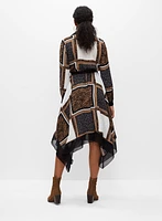 Asymmetrical Faux Wrap Dress