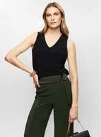 Sleeveless V-Neck Top