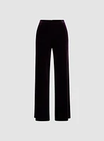 Velour Wide Leg Pull-On Pants