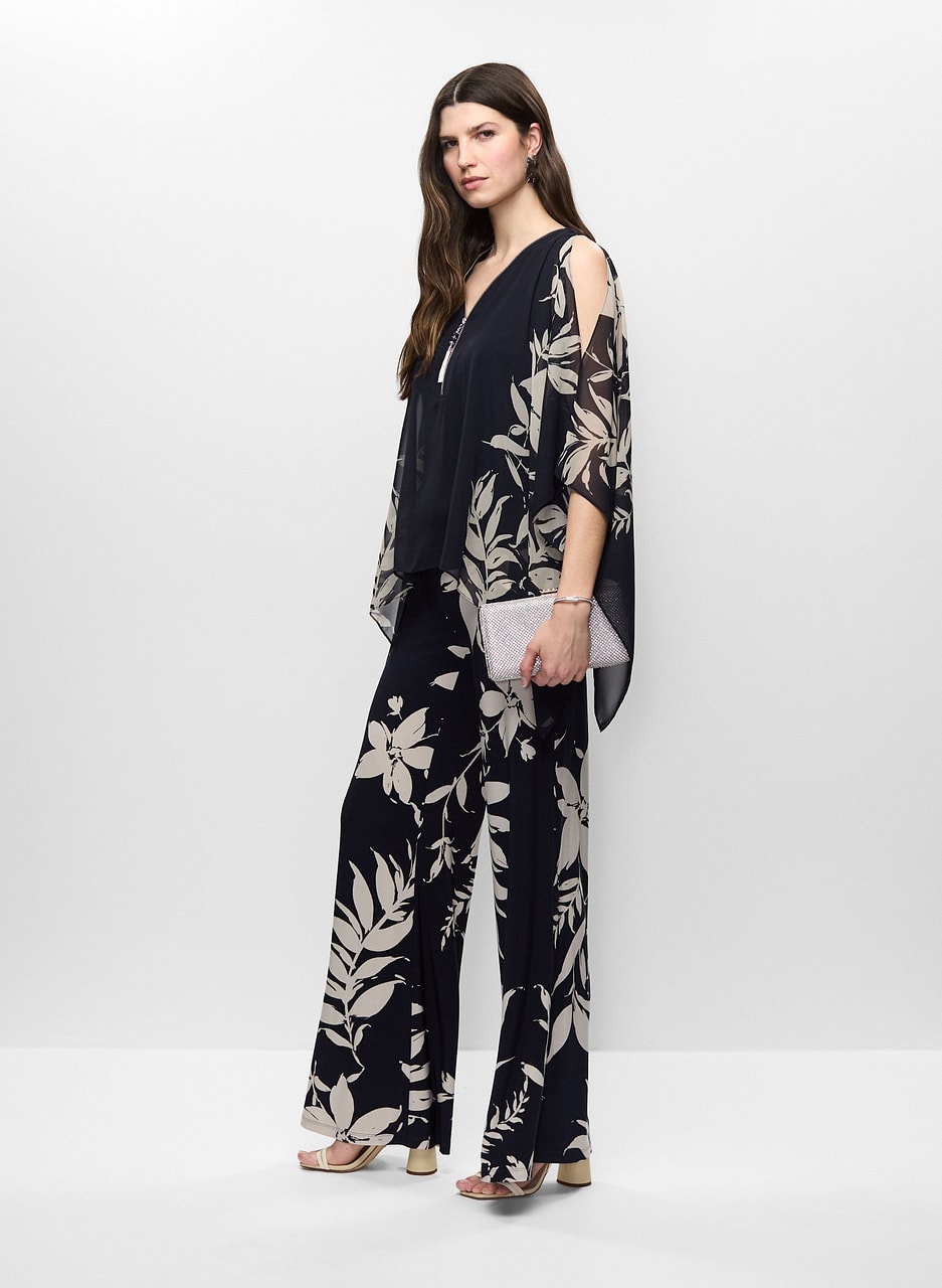 Joseph Ribkoff - Floral Wide leg Pants