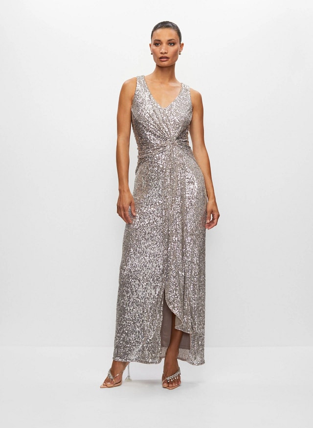 Joseph Ribkoff - Knot Detail Sequin Dress