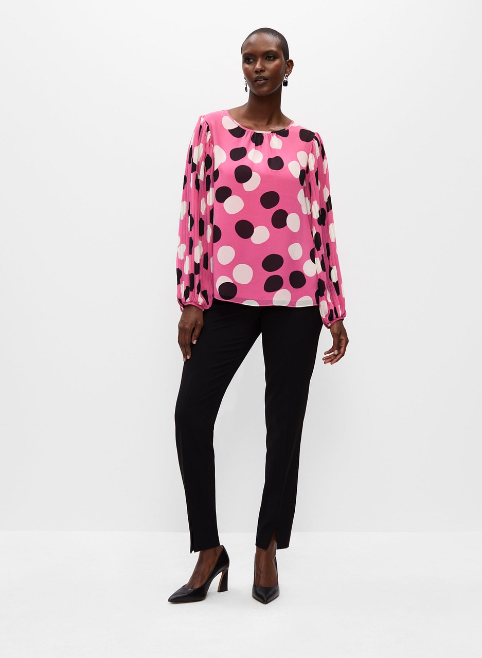 Polka Dot Print Blouse