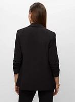 Open Front Shawl Collar Jacket