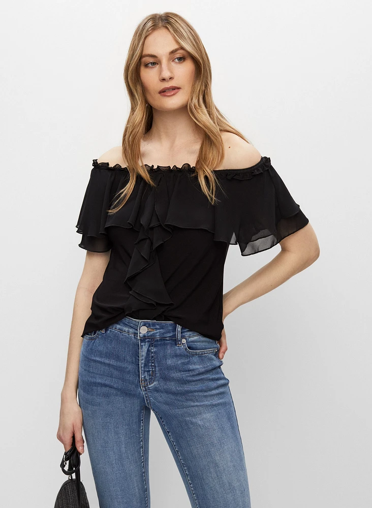 Ruffle Off The Shoulder Top