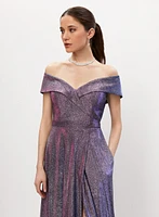 Sweetheart Neckline Glitter Detail Gown