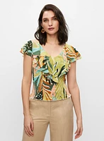 Tropical Print Top