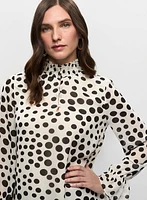 Polka Dot Chiffon Blouse