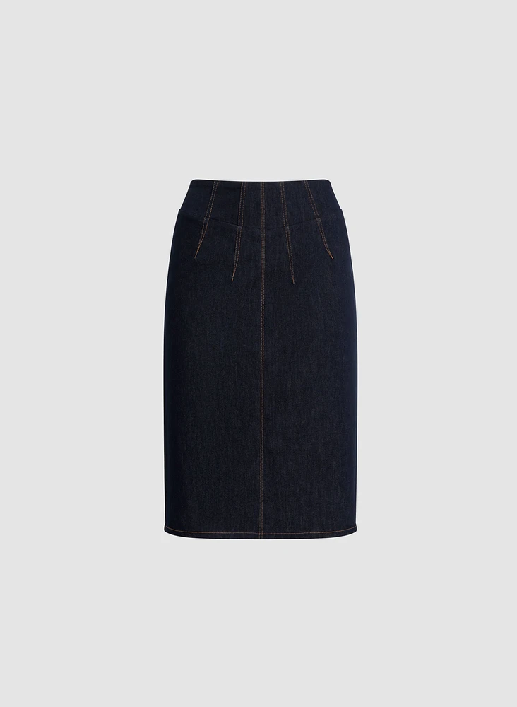 Denim Pencil Skirt