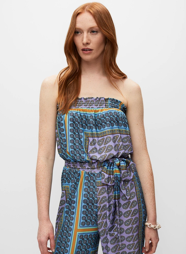 Patchwork Print Jumpsuit