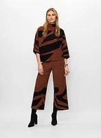 Joseph Ribkoff - Animal Print Mock Neck Sweater