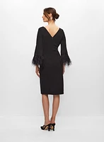 Adrianna Papell - Feather Trim Dress