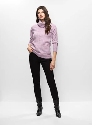 Cowl Neck Sweater & Straight Leg Jeans