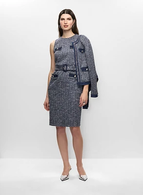 Denim Trim Bouclé Jacket & Dress