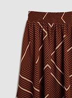 Geometric Print Asymmetric Pull-On Skirt