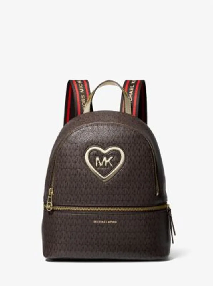 Logo Heart Coated Canvas Kids Backpack