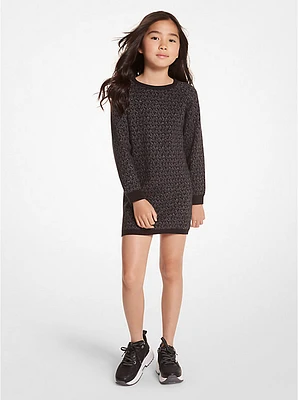 Metallic Logo Knit Dress