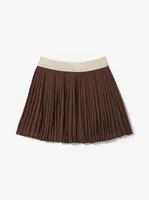 Pleated Logo Skirt