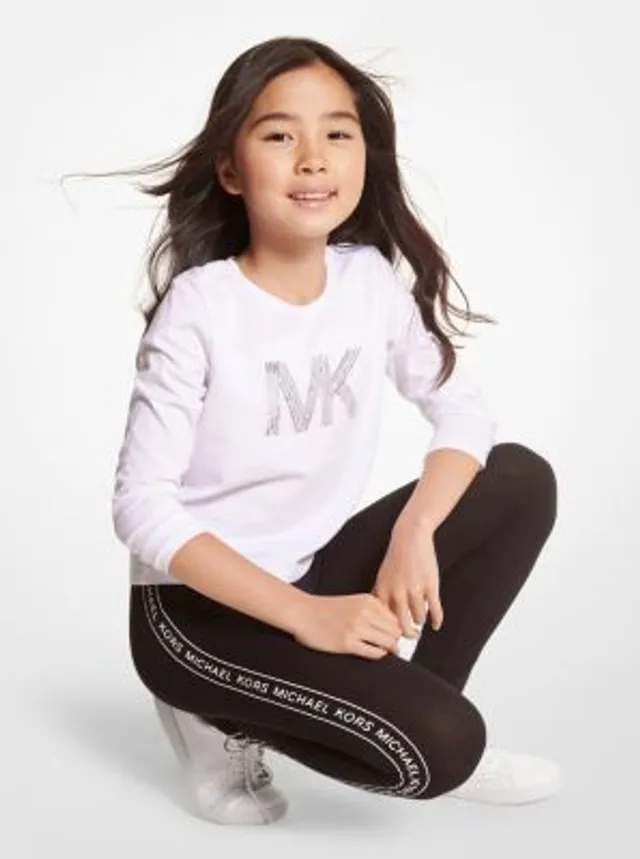 Michael Kors Kids Logo Tape Stretch Cotton Leggings