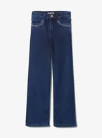 Embellished Stretch Cotton Jeans