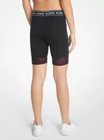 Logo Tape Stretch Jersey Bike Shorts