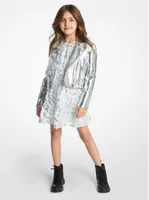 Metallic Faux Leather Moto Jacket