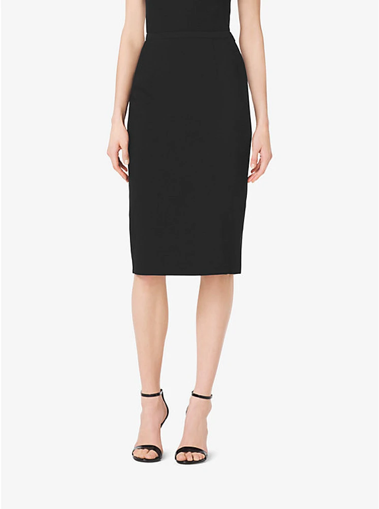 Stretch-Wool Gabardine Pencil Skirt