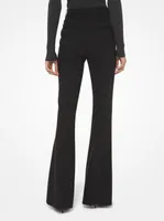 Charlie Stretch Pebble Crepe Flared Pants